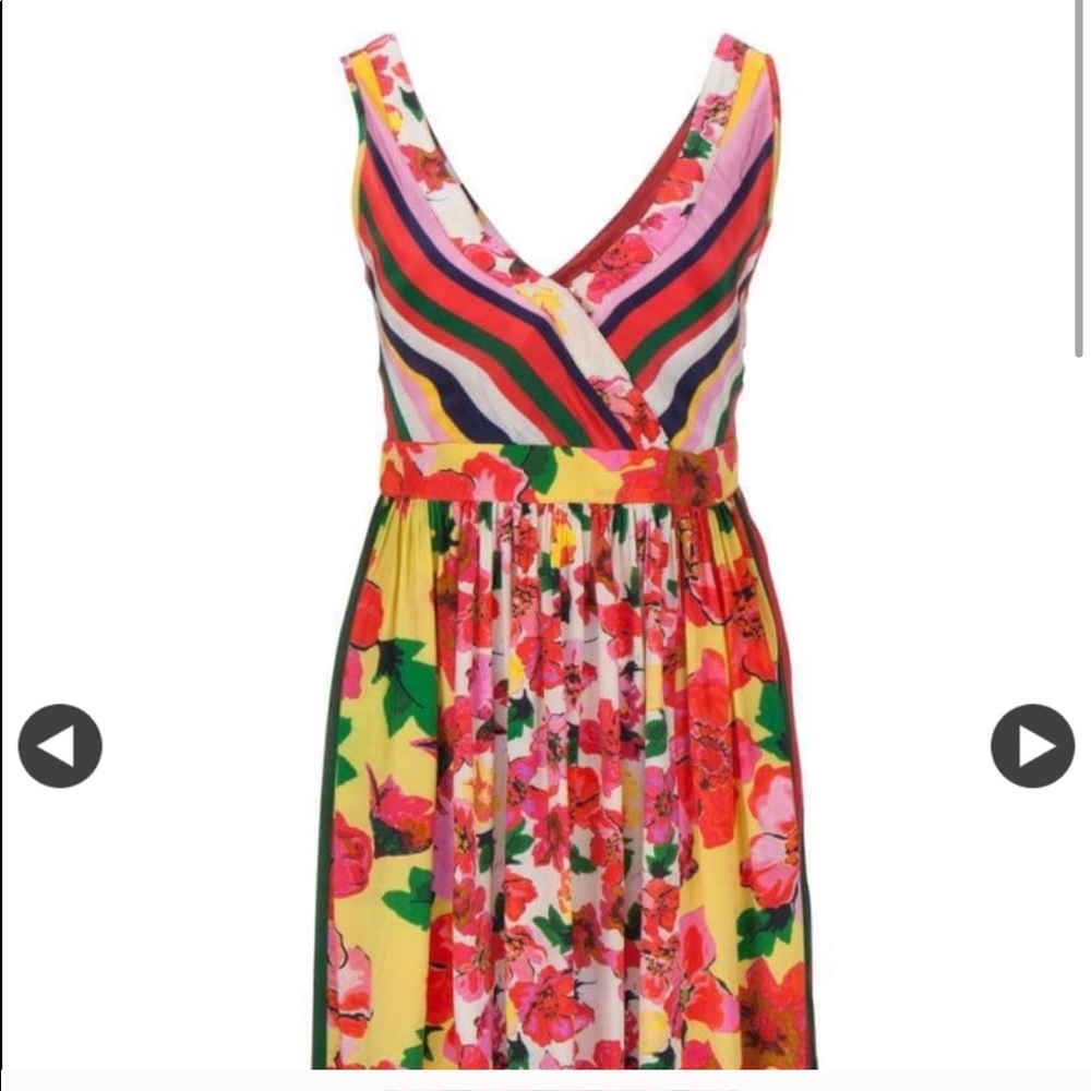 FROGBOX SWISS FLORAL STRIPED VNECKDRESS - Picture 2 of 6